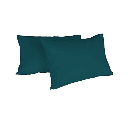 Italian Bed Linen Max Color Kissenbezugspaar, 100% Baumwolle, Öl grün, 2 von Italian Bed Linen
