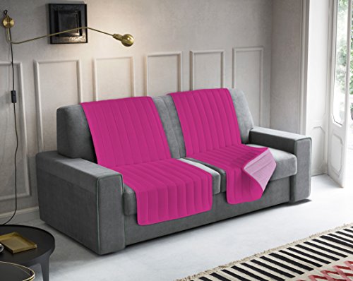 Italian Bed Linen MB Home Italy Paket Nr. 2 Gesteppte Sitzbezüge, Elegant, Lila/Fuchsia, 60 x 190 cm von MB HOME ITALY