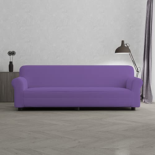 Italian Bed Linen Piu Bello Sofabezug bielastico ausziehbar, Lila, 4 PLÄTZE von Italian Bed Linen