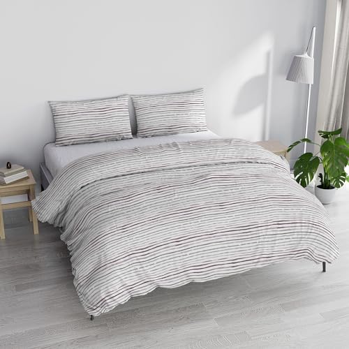 Italian Bed Linen Printed Colors Bettwäsche-Set Made in Italy, Strraits Rosa, für Doppelbett von Italian Bed Linen