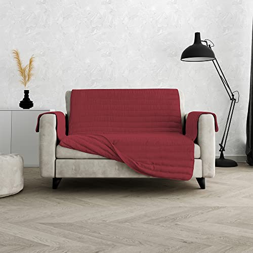 Italian Bed Linen Sofabezug Cozy Rutschfester, Bordeaux 2 Plätze von Italian Bed Linen