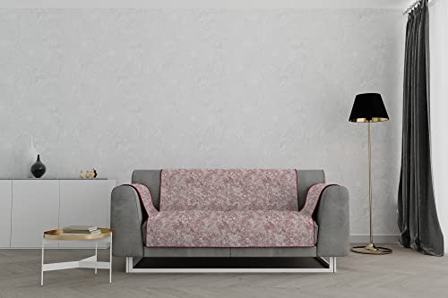 Italian Bed Linen “Glamour” rutschfest Sofa Abdeckung, Bordeaux, 2 Plätze von Italian Bed Linen