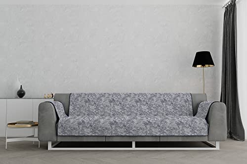 Italian Bed Linen “Glamour” rutschfest Sofa Abdeckung, Dunkel blau, 4 Plätze von Italian Bed Linen