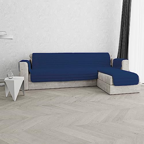 Italian Bed Linen Sofabezug TRENDY mit umkehrbarer Halbinsel, Dunkelblau, 290cm von Italian Bed Linen