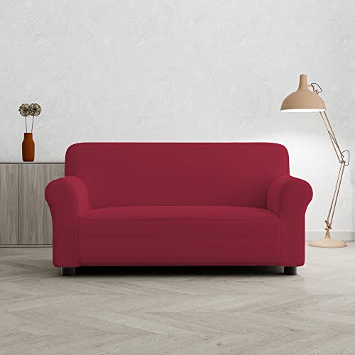 Italian Bed Linen Sogni e capricci “Pretty” Sofabezug bi-elastisch, Bordeaux, 2 Plätze von Italian Bed Linen