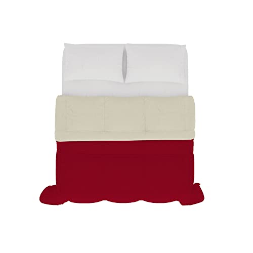 Italian Bed Linen SOGNI E CAPRICCI Sommerdecke, zweifarbig, Bordeaux/Creme, 250 x 200 cm von Italian Bed Linen