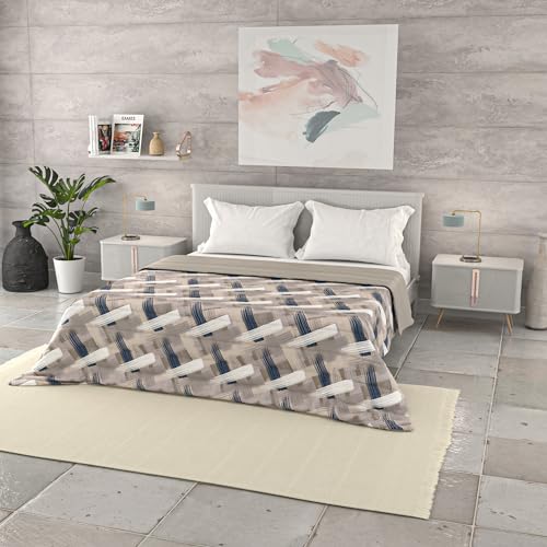 Italian Bed Linen Sommer Steppdecke Basic, Mikrofaser, Pennellate, 250x240cm von Italian Bed Linen