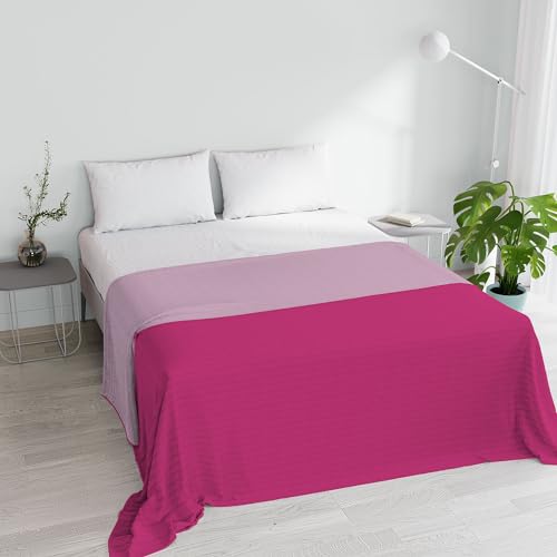 Italian Bed Linen Sommer-Steppdecke Summer aus Mikrofaser, Lila/Fuchsia, für Doppelbett 250 x 250 cm von Italian Bed Linen