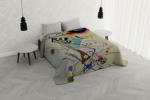 Italian Bed Linen Sommer-Steppdecke mit Digitaldruck, Motiv: Autoräume, Mikrofaser, SD-61, Doppelbett von Italian Bed Linen