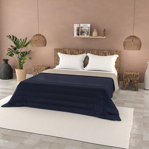 Italian Bed Linen Sommer bettdecke Basic, einfarbig, Mikrofaser, Dunkelblau/Hellgrau, 250x240cm Italian Bed Linen Sommer bettdecke Basic, einfarbig, Mikrofaser, Dunkelblau/Hellgrau, 250x240cm von Italian Bed Linen
