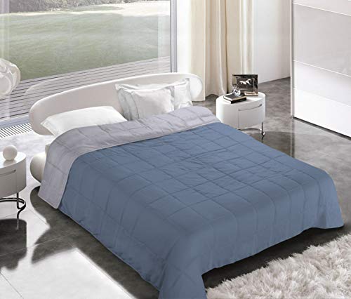 Italian Bed Linen Sommerdecke, Infinity Blue/Silver, 2-Sitzer, Mikrofaser. von Italian Bed Linen