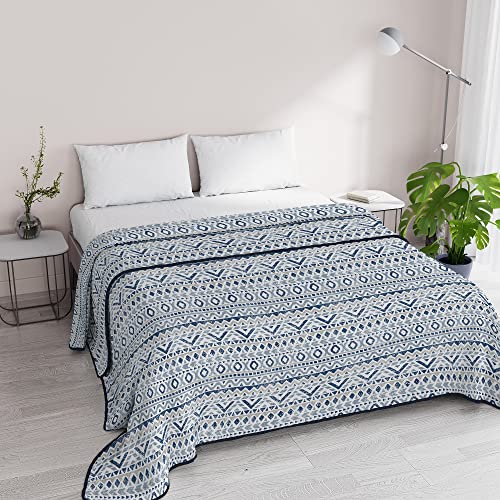 Italian Bed Linen Steppdecke Basic Sommer, Mikrofaser, Hellas, Doppelbett von Italian Bed Linen