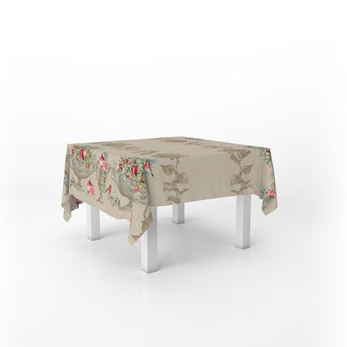 Italian Bed Linen Tischdecke, Digitaldruck, schmutzabweisend, 150 x 150 cm, antikes Rom von Italian Bed Linen