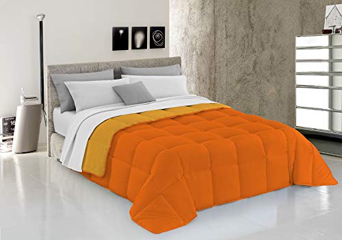 Italian Bed Linen Wintersteppdecke Elegant, Mikrofaser, Orange/Gelb, 170x260cm von Italian Bed Linen