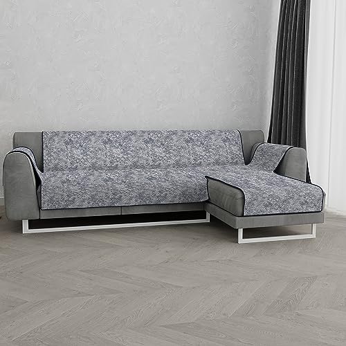 Italian Bed Linen “ Glamour” rutschfest Sofa Abdeckung mit Chaise-Longue Rechts, Dunkel blau, 240cm Italian Bed Linen “ Glamour” rutschfest Sofa Abdeckung mit Chaise-Longue Rechts, Dunkel blau, 240cm von Italian Bed Linen