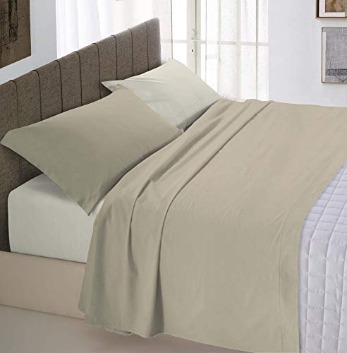 Italienische Bettwäsche Bedding Panna/Hazel Doppelbett 250 x 300 cm von Italian Bed Linen