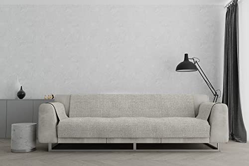Komfort-Sofabezug, rutschfest, hergestellt in Italien, Beige, 4-Sitzer von Italian Bed Linen