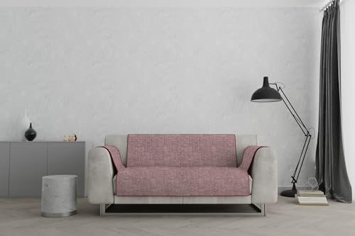 Komfort-Sofabezug, rutschfest, hergestellt in Italien, Bordeaux, 2-Sitzer von Italian Bed Linen