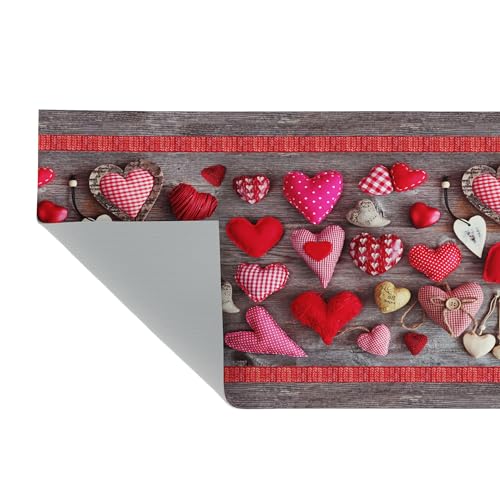 Läufer mit Digitaldruck Made in Italy, Hearts, 50 x 50 cm von Italian Bed Linen