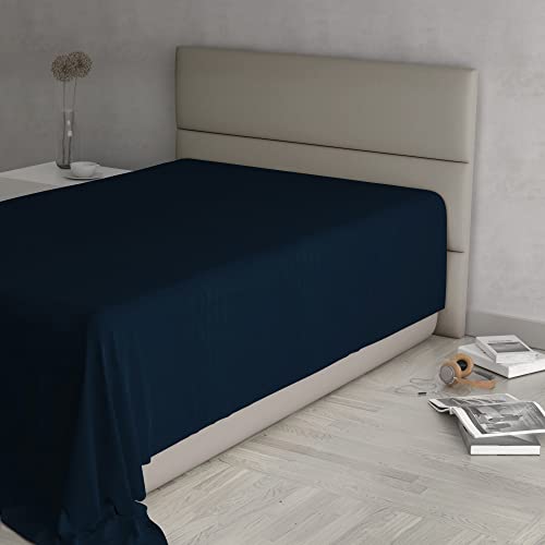 Max Color Bettlaken, 100% Baumwolle, einfarbig, Dunkelblau, französisches Bett, 180 x 300 cm Max Color Bettlaken, 100% Baumwolle, einfarbig, Dunkelblau, französisches Bett, 180 x 300 cm von Italian Bed Linen