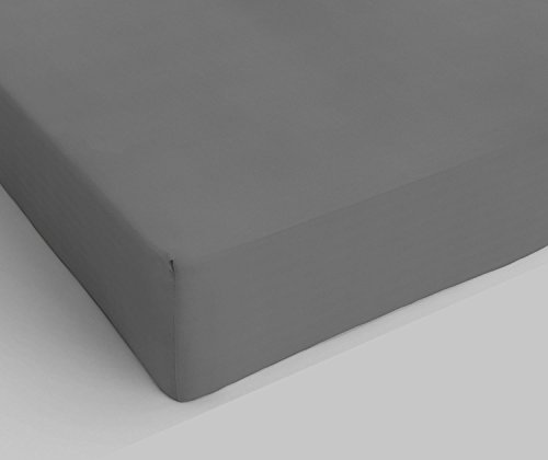 Max Color Spannbetttuch, rauchgrau, Doppelbett 170 x 200 cm von MB HOME ITALY