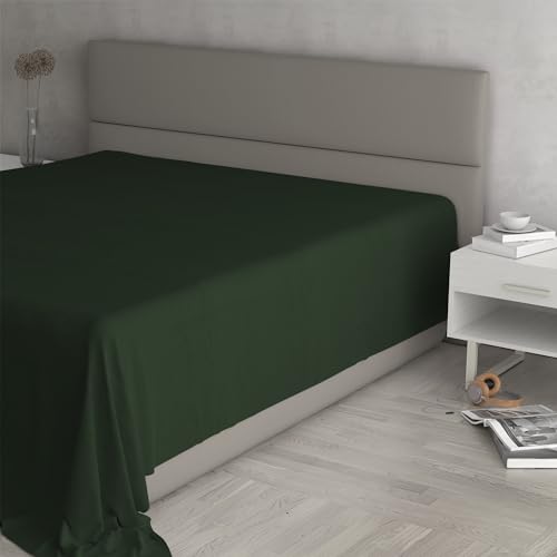 Max-Farbiges Spannbetttuch, Olivgrün, für Doppelbett von Italian Bed Linen