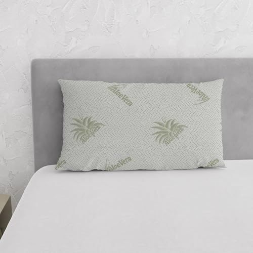 Nackenkissen Sleepy Aloe, Made in Italy, Nackenkissen zum Schlafen, 50 x 80 cm, ergonomisch von Italian Bed Linen