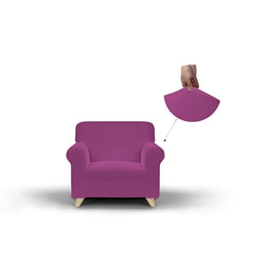 Più bello Bielastische Couchüberzüge Fuchsia, Polyester, 1 Platz von Italian Bed Linen