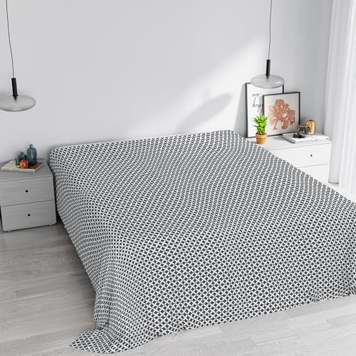 Printed Colors Bedrucktes Bettlaken, Baumwolle, Maidefume für Doppelbett von Italian Bed Linen