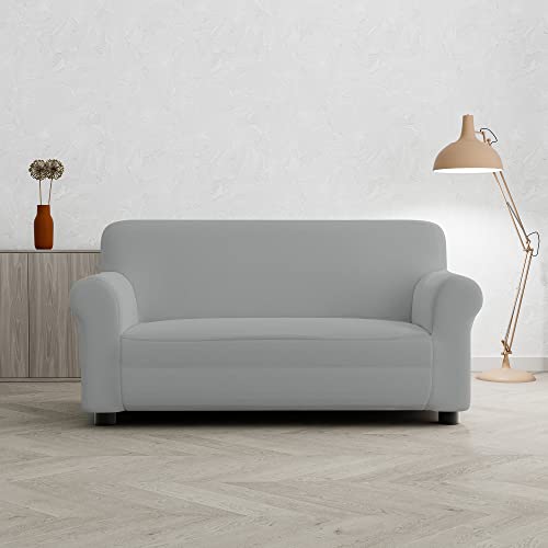 Sofabezug bi-elastisch Pretty, Hellgrau, 2 Plätze von Italian Bed Linen