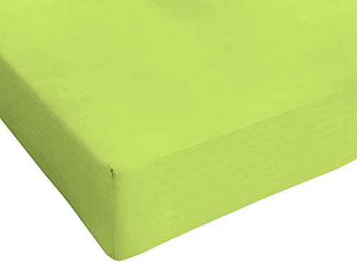 Max color STMXVERDEACIDO1.5P Betttuch 25cm Ecke, 100% Baumwolle, Säure grün, kleine Doppelte von Italian Bed Linen