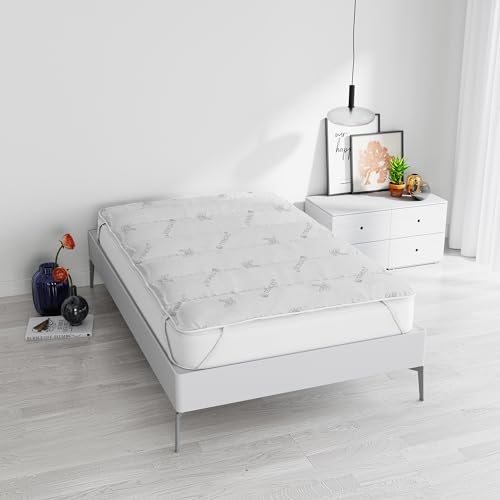 Topper Made in Italy mit Gummibändern, Tencel, 120 x 195 cm von Italian Bed Linen