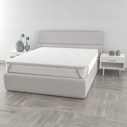 Italian Bed Linen Topper “Queen” mit Memory, matratzenschoner, 160x195cm von Italian Bed Linen