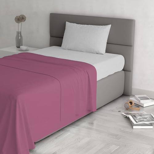 Trendy Chic Bettwäsche-Set aus 100% Baumwolle, hergestellt in Italien, für Einzelbett, Vinaceo von Italian Bed Linen