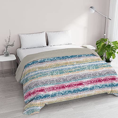 Italian Bed Linen Wintersteppdecke “Basic”, Love Lines, 250x245 cm von Italian Bed Linen