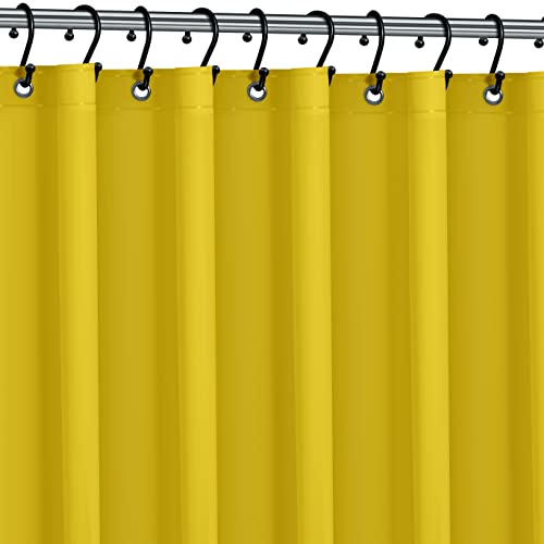 Schimmelfrei Vinyl Wasserdicht Gelb Duschvorhang Liner – Gelb von Italian Collection