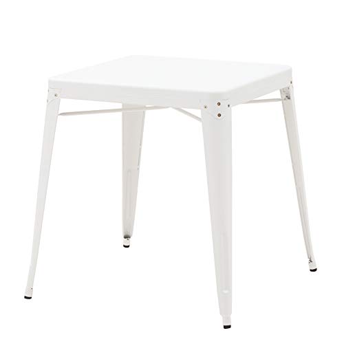 Italian Concept TAVOLO Best Tisch Contract, Stapeltisch aus lackiertem Aluminium, Weiß, unica von Cribel