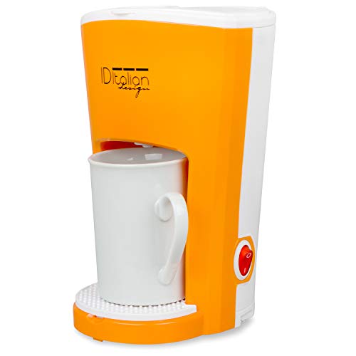 Italian Design Idecucof01 Kaffeemaschine Funny Pro Coffee Maker, 450w-IDECUCOF01, 150 ml, Orange von Italian Design