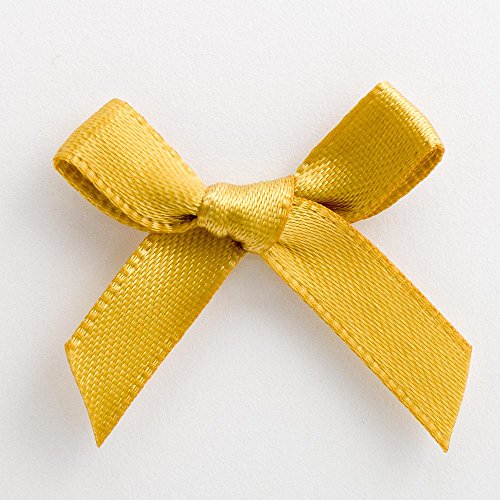 Mini Satinschleife 3cm aus 6mm Band (100 Stück) - Gold von Italian Options