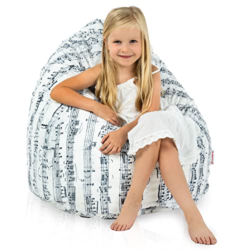 Italpouf Sitzsack L Kindersitzsack, Indoor, Sitzsack Sessel für Kinder, EPS Perlen Füllung, Abnehmbarer Bezug, Maschinenwaschbar, Kindersessel, Zertifiziert, Musik von Italpouf