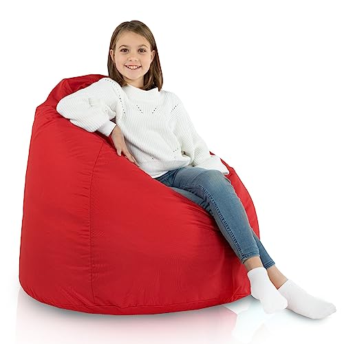 Italpouf Sitzsack XL, Riesensitzsack, Sitzkissen, Indoor & Outdoor, Sitzsack Sessel für Kinder und Erwachsene, EPS Perlen Füllung, Abnehmbarer Bezug, Wasserdicht, Zertifiziert, Rot von Italpouf