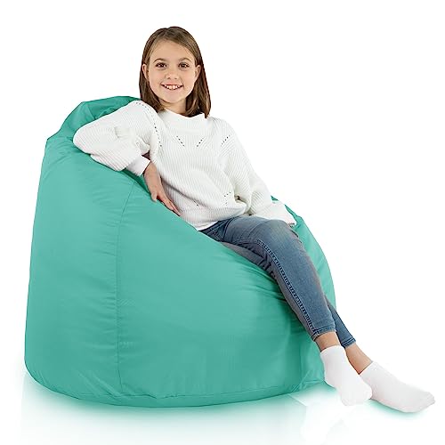 Italpouf Sitzsack XL, Riesensitzsack, Sitzkissen, Indoor & Outdoor, Sitzsack Sessel für Kinder und Erwachsene, EPS Perlen Füllung, Abnehmbarer Bezug, Wasserdicht, Zertifiziert, Türkis von Italpouf