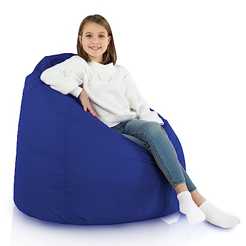 Italpouf Sitzsack XL, Riesensitzsack, Sitzkissen, Indoor & Outdoor, Sitzsack Sessel für Kinder und Erwachsene, EPS Perlen Füllung, Abnehmbarer Bezug, Wasserdicht, Zertifiziert, Dunkelblau von Italpouf
