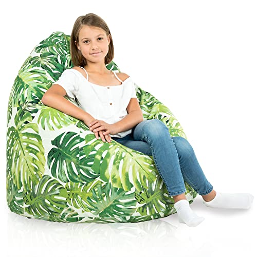 Italpouf Sitzsack XL, Riesensitzsack, Sitzkissen, Indoor & Outdoor, Sitzsack Sessel für Kinder und Erwachsene, EPS Perlen Füllung, Abnehmbarer Bezug, Wasserdicht, Zertifiziert, Dschungel von Italpouf