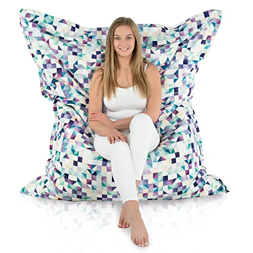 Italpouf Sitzsack XXL Riesensitzsack, Sitzkissen Indoor, Sitzsack Sessel für Erwachsene, EPS Perlen Füllung, Abnehmbarer Bezug, Maschinenwaschbar, 3D, 175x135 cm von Italpouf
