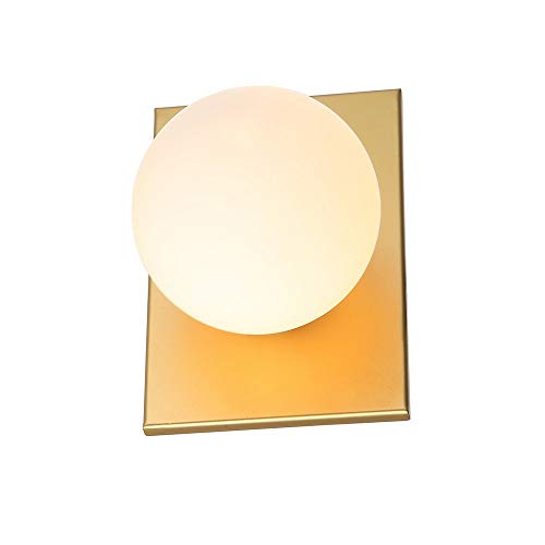 Italux Mediamo - Moderne Wandleuchte Golden 1 Light mit weißem Schirm, G9 von Italux Lighting