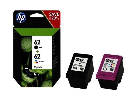Original HP 62BK + HP 62C N9J71AE für HP Officejet 5740e All in One 8040 Envy 5640e 5540 5644e 5660e C2P04AE + C2P06AE von Italy's Cartridge