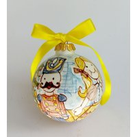 Der Nussknacker-Weihnachtsdekor-Weihnachtsbaumball-Weihnachtsschmuck Für Baum, Durchmesser 9 cm von ItalyCeramicsArt