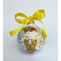 Peter Pan-Weihnachtsdekor-Weihnachtsbaumkugel-Christbaumschmuck, Durchmesser 9 cm von ItalyCeramicsArt