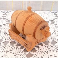 Kleines Holzfass Deko Objekt Handgemacht Reise Souvenir Holz Statue Skulptur Geschenkidee Rustikales Dekor Weihnachten Geschenk von ItalyVintageDream